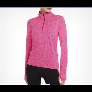 Nike women’s 1/2 zip pink long sleeve medium